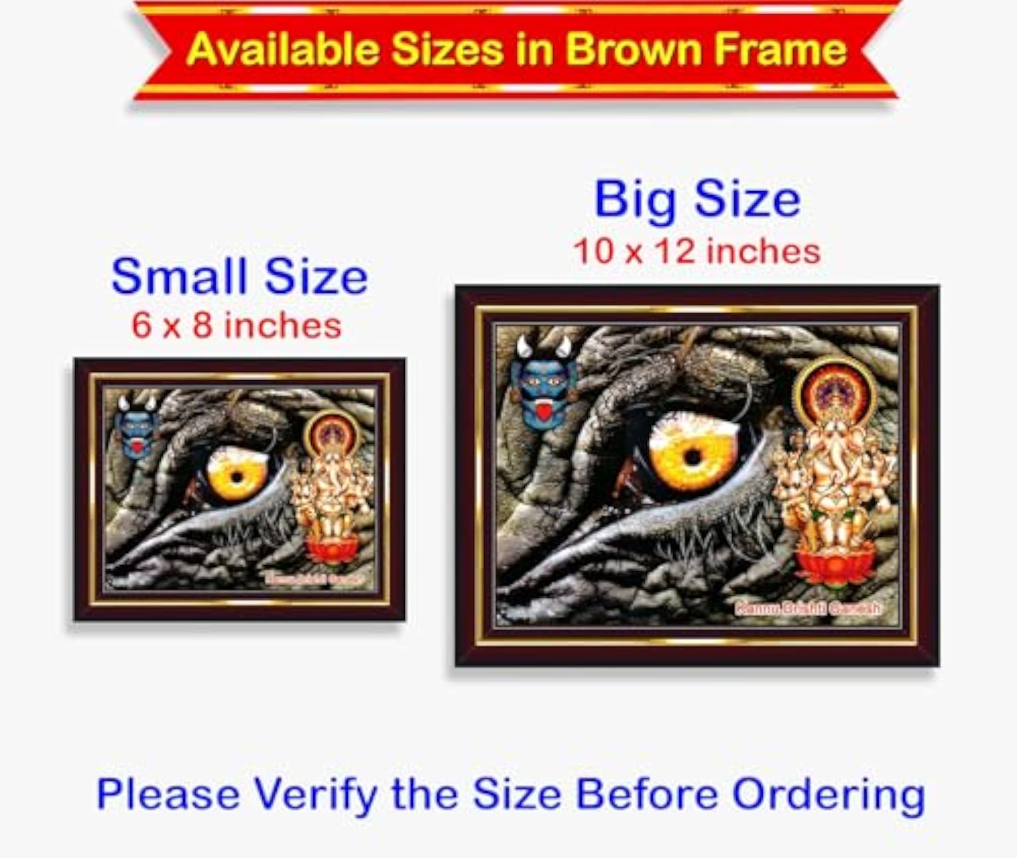 Drishti Ganapathi Wall Painting Framed Home Decor